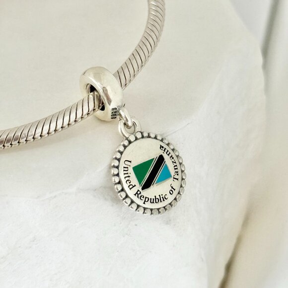 Pandora Jewelry - Pandora United Republic of Tanzania Dangle S925 Silver Charm